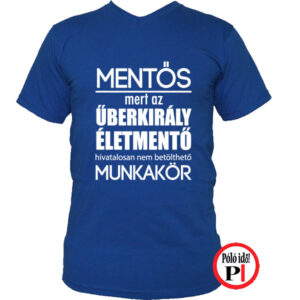 mentő póló űberkirály kék