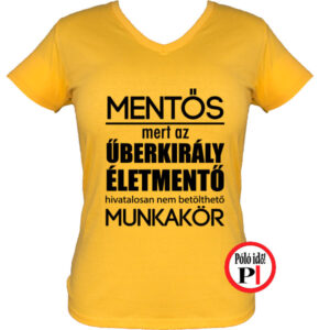 mentő póló űberkirály női citrom