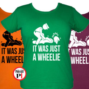 motor póló wheelie női