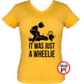 motor póló wheelie női citrom