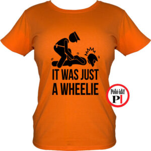 motor póló wheelie női narancs