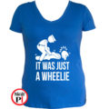 motor póló wheelie női kék