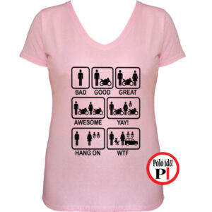 motor póló wtf női pink
