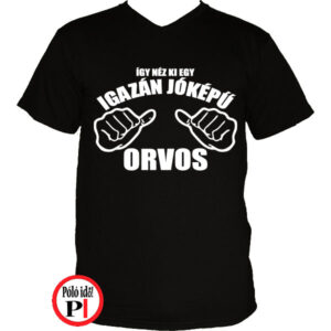 orvos póló jóképű fekete