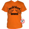 orvos póló jóképű narancs