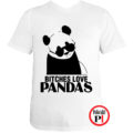 panda póló bitches fehér
