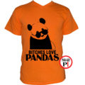 panda póló bitches narancs
