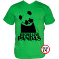 panda póló bitches zöld