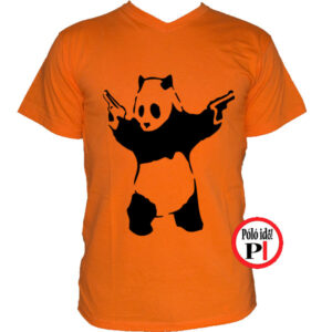 panda póló pisztoly narancs