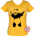 panda póló pisztoly női citrom