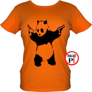 panda póló pisztoly női narancs