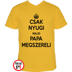 papa póló szerelő citrom