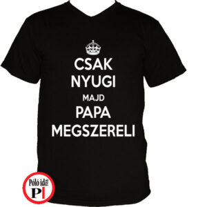 papa póló szerelő fekete