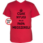 papa póló szerelő piros