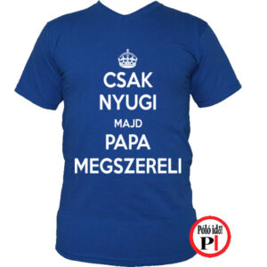 papa póló szerelő kék