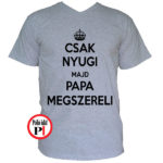 papa póló szerelő szürke