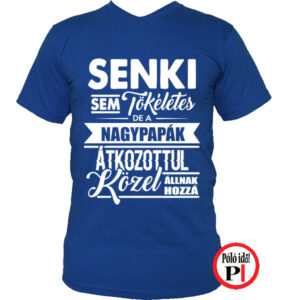 papa póló tökéletes kék