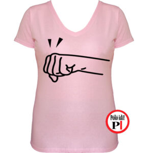 páros póló jobbos női pink