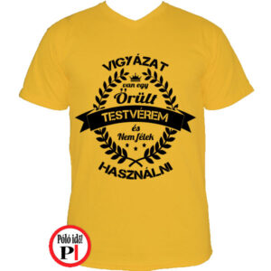 testvér póló örült citrom