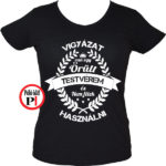 testvér póló örült női fekete