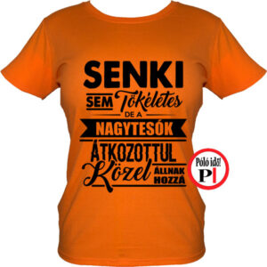 testvér póló tökéletes nagy női narancs