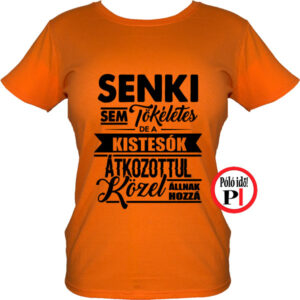 testvér póló tökéletes női narancs