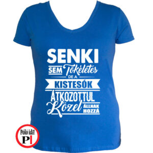 testvér póló tökéletes női kék