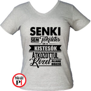 testvér póló tökéletes női szürke