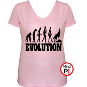 állat póló farkas evolúció pink