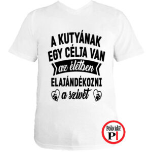 állat póló kutya célja fehér