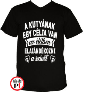 állat póló kutya célja fekete