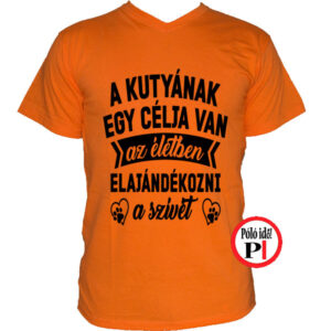 állat póló kutya célja narancs