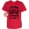 állat póló kutya célja piros