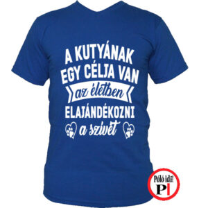 állat póló kutya célja kék