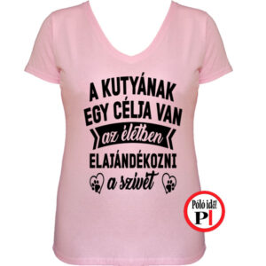 állat póló kutya célja női pink