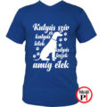 állat póló kutyás leszek kék