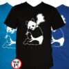 állat póló panda smoke
