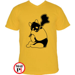 állat póló panda smoke citrom