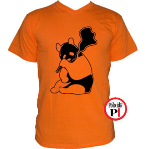 állat póló panda smoke narancs