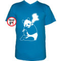 állat póló panda smoke vkék