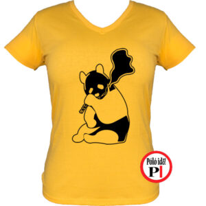 állat póló panda smoke női citrom