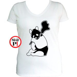 állat póló panda smoke női fehér