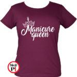 körmös póló manicure queen burgundi
