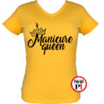 körmös póló manicure queen citrom