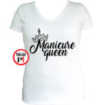körmös póló manicure queen fehér