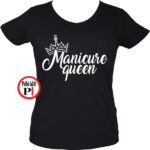 körmös póló manicure queen fekete