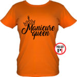 körmös póló manicure queen narancs
