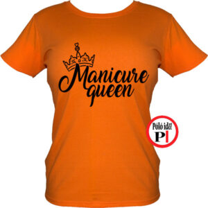 körmös póló manicure queen narancs