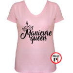 körmös póló manicure queen pink