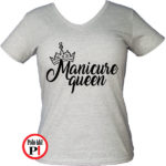 körmös póló manicure queen szürke